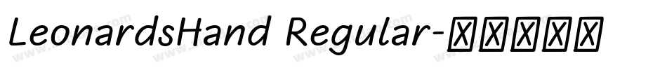 LeonardsHand Regular字体转换